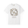 Koi Fish T-Shirt Koi Fish Calm Gift Women Folk Art T-Shirt Carp T-Shirt Koi Fan Naïve Art T-Shirt Serene Graphic Outline Flower T-Shirt