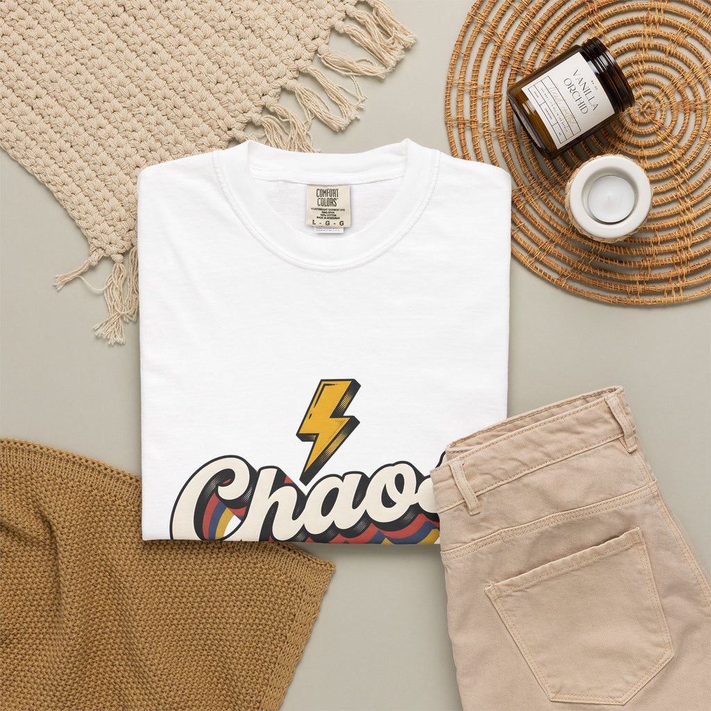 Lightning Flash T-Shirt Moms Jokes Gift Women Retro T-Shirt Thunderbolt T-Shirt Motherhood Fan Vintage T-Shirt Humor Graphic T-Shirt Vintage