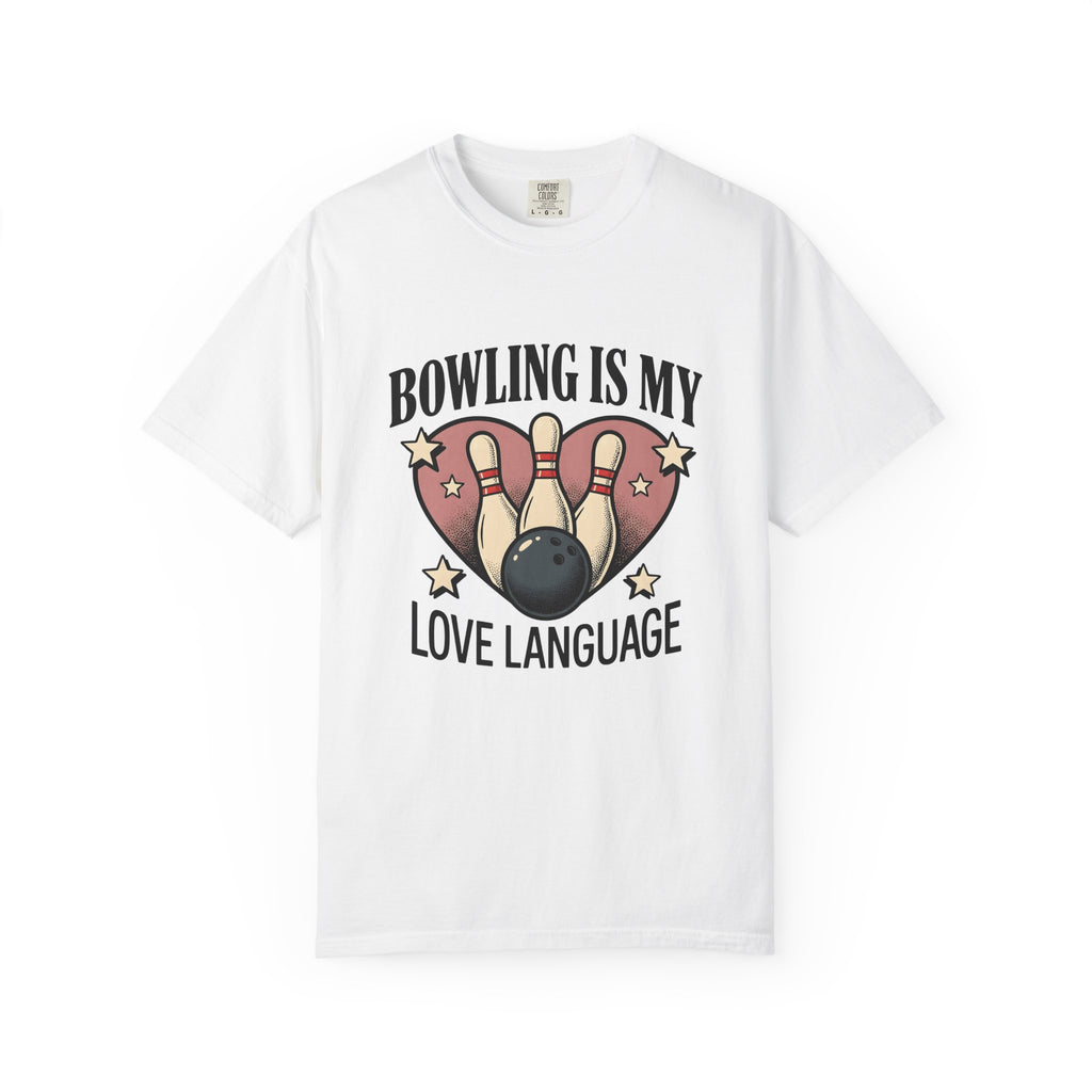 Bowling Pins Ball T-Shirt Bowling Humor Gift Women Vintage T-Shirt Bowling Ball T-Shirt Bowler Fan Distressed T-Shirt Funny Graphic Retro Heart
