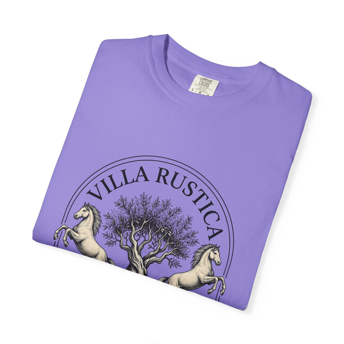 Horse Tree T-Shirt Vineyard Equestrian Gift Women Vintage T-Shirt Equine T-Shirt Winery Enthusiast Retro T-Shirt Horseback Graphic Hand Drawn Olive