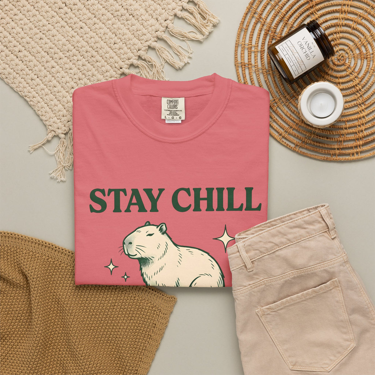Capybara T-Shirt Capybara Creatures Gift Women Sketch T-Shirt Rodent T-Shirt Capybara Fan Guinea Pig T-Shirt Animal Graphic Cartoon Lotus Leaf