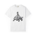 Cowgirl Riding Tortoise T-Shirt Cowgirl Western Gift Women Vintage T-Shirt Cowgirl Riding Turtle T-Shirt Rodeo Fan Retro T-Shirt Western Design