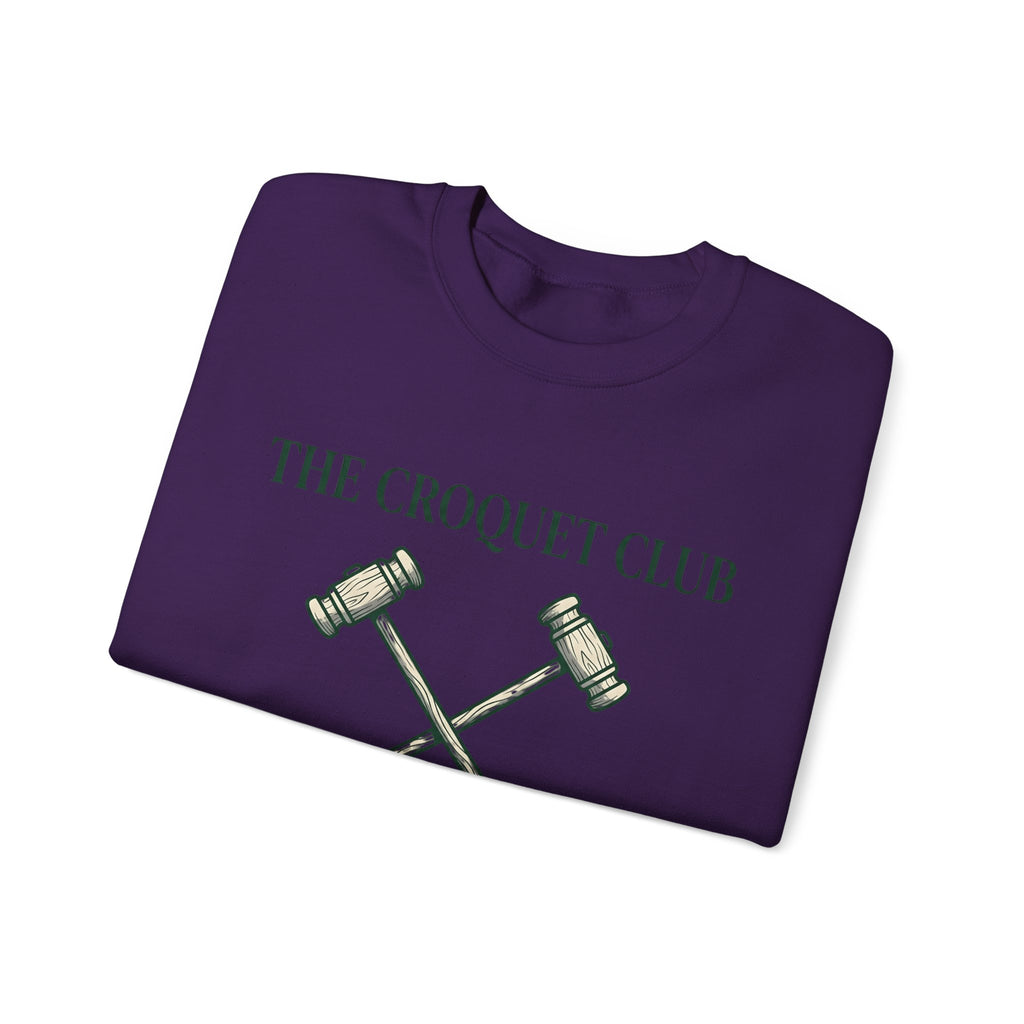 Croquet Mallets Sweatshirt Croquet Club Gift Women Vintage Sweatshirt Mallet Sweatshirt Croquet Fan Vintage Sweatshirt Team Graphic Hand Drawn Club Emblem