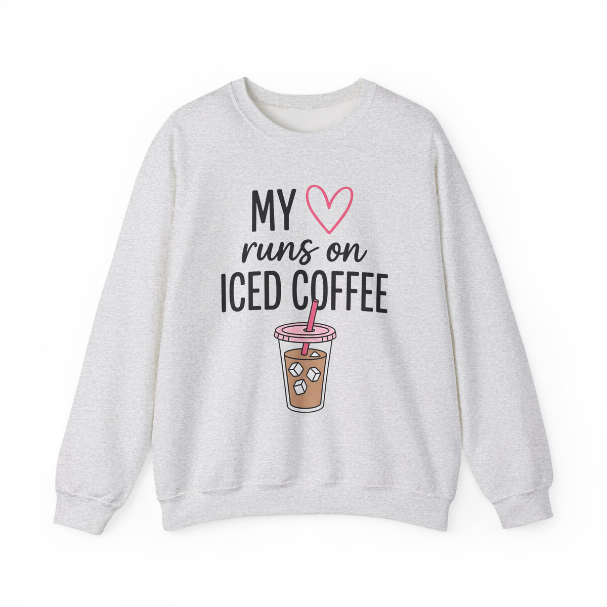 Cold Coffee Cup Sweatshirt Moms Espresso Gift Women Adorable Sweatshirt Coffee Sweatshirt Sweatshirt Mother Fan Coffee Sweatshirt Caffè Graphic Simple Love Symbol