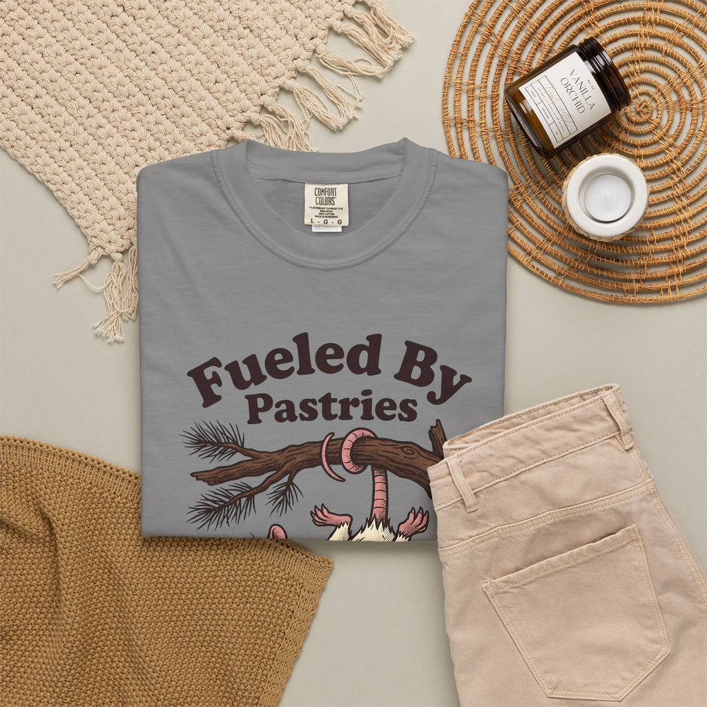 Possum Pastry T-Shirt Desserts Joke Gift Women Animation T-Shirt Pastry T-Shirt Dessert Fan Cartoon T-Shirt Pun Graphic Classic Branch T-Shirt