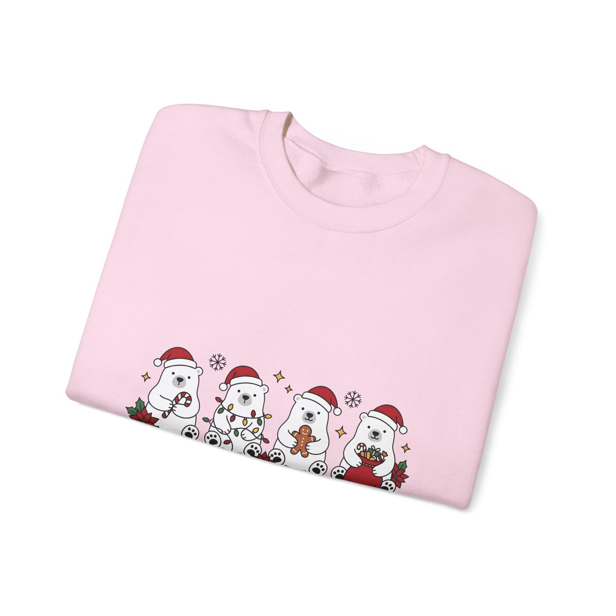 Polar Bear Pack Christmas Fauna Gift Playful Ursidae Xmas Fan Arctic Animal Wildlife Festive Sweatshirt