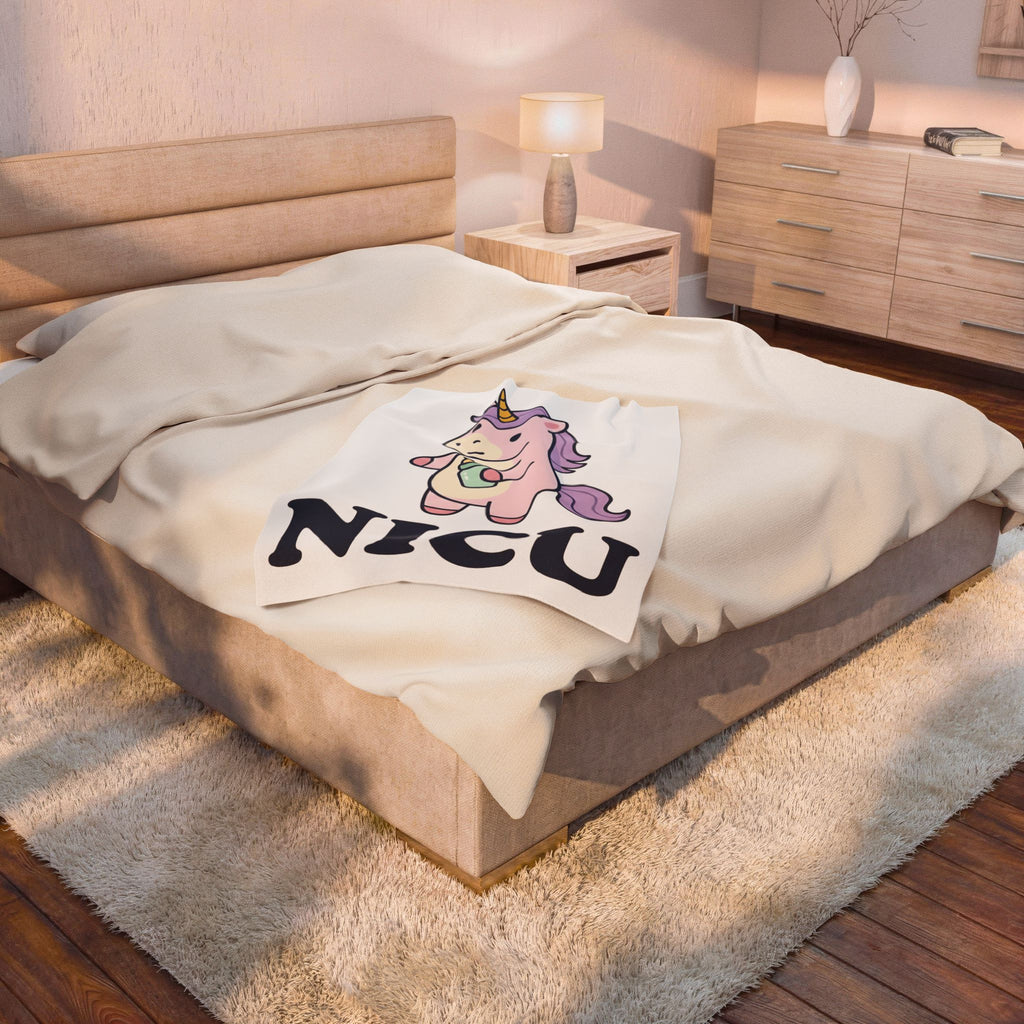 Baby Unicorn Blanket NICU Nurse Clinic Gift Women Adorable Blanket Unicorn Blanket Nurse Practitioner Enthusiast Cute Blanket Medical Graphic