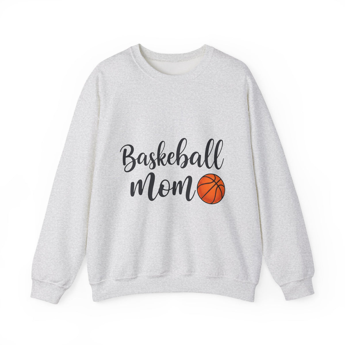 Basketball Graphic Sweatshirt Moms Sports Gift Women Script Sweatshirt Hoop Sweatshirt Mom Fan Calligraphy Sweatshirt Athlete Graphic Modern Sports Ball Sweatshirt