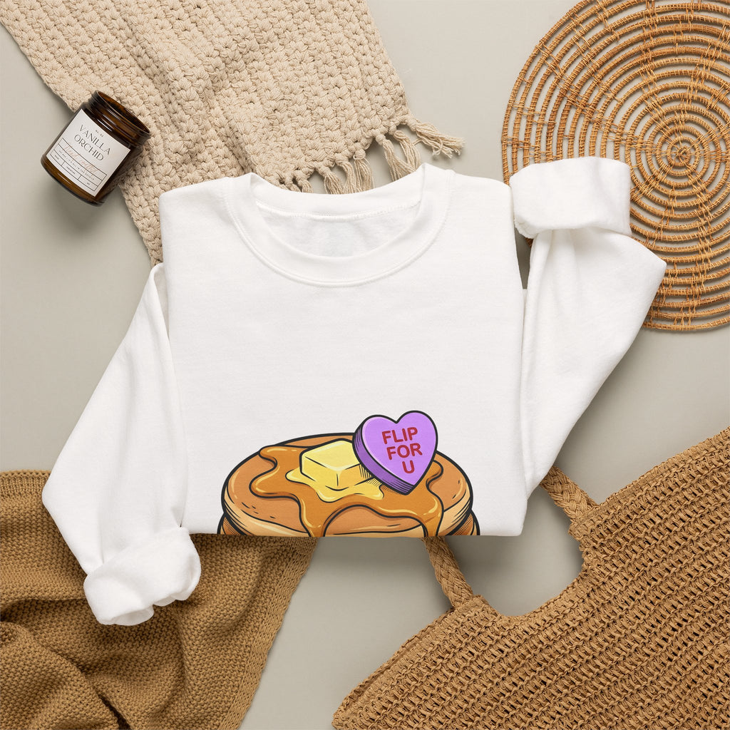 Pancakes Pile Sweatshirt Desserts Brunch Gift Women Comic Sweatshirt Pancake Stack Sweatshirt Sweets Fan Cartoon Sweatshirt Breakfast Graphic Design Graphic
