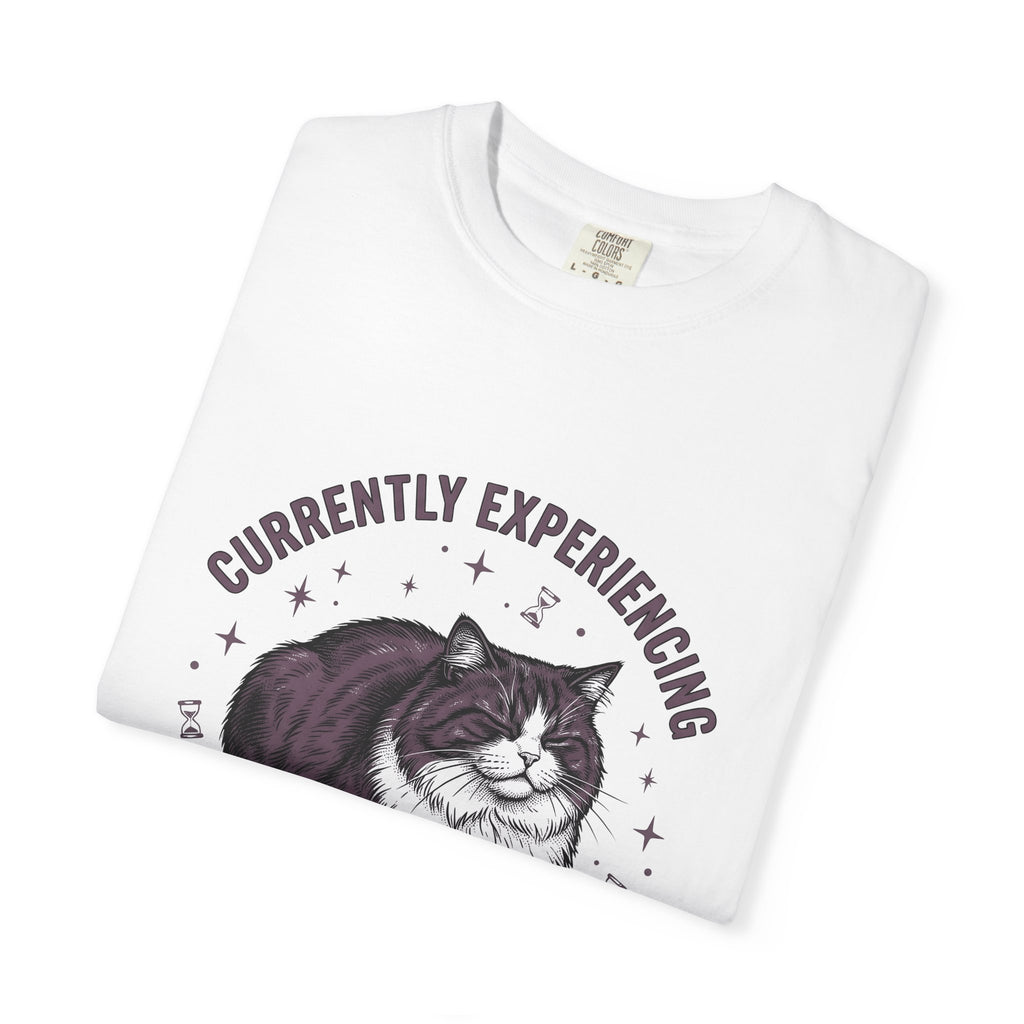 Fluffy Cat Cat Humor Gift Hand Drawn Kitten Cat Fan Feline Funny Vintage Stars T-Shirt