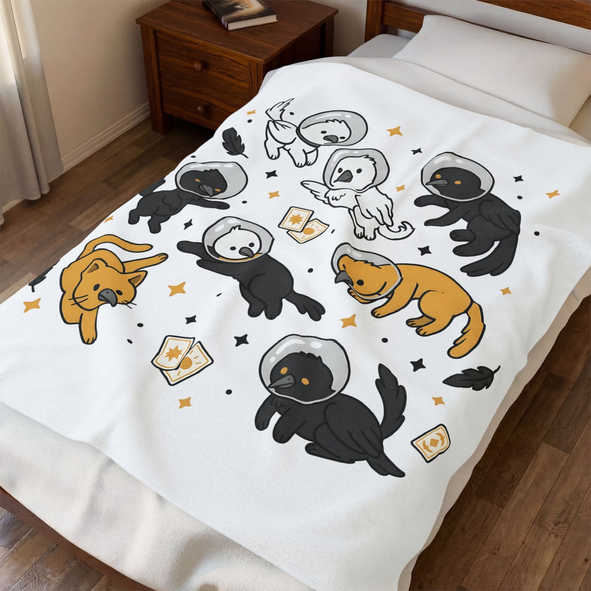 Cosmic Creature Mix Blanket Funny Random Designs Beasts Gift Women Adorable Blanket Monster Blanket Humor Fan Cartoon Blanket Creature Graphic