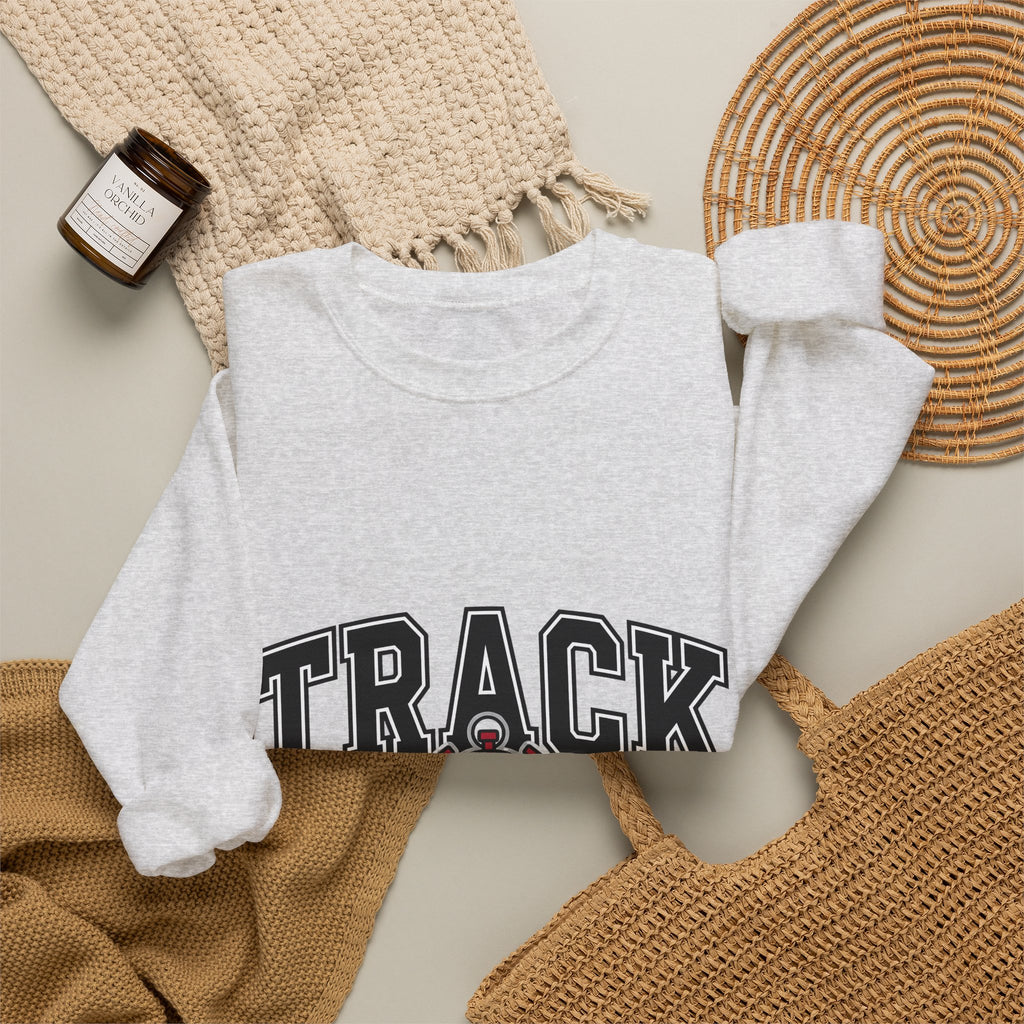 Stopwatch Graphic Sweatshirt Track And Field Mom Gift Women Varsity Sweatshirt Timer Sweatshirt Athlete Enthusiast Letterman Sweatshirt Mother Graphic Design