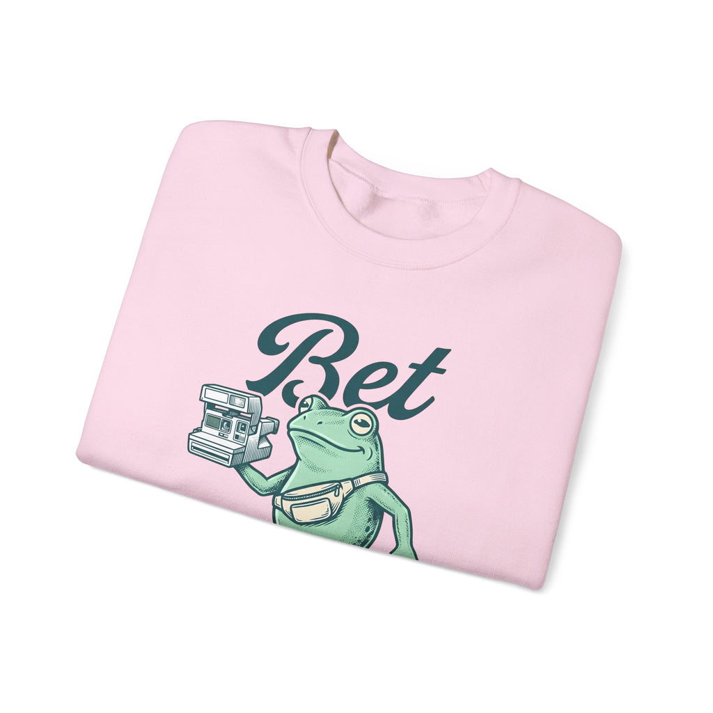 Frog Photo Sweatshirt Funny Wildlife Gift Women Retro Sweatshirt Toad Sweatshirt Humor Fan Vintage Sweatshirt Animal Graphic Sketch Waist Sweatshirt Sweatshirt