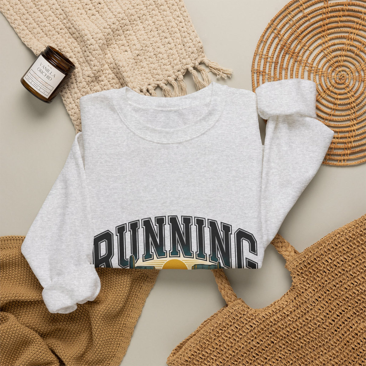 Desert Scene Sweatshirt Running Hiking Gift Women Antique Sweatshirt Desert Sweatshirt Runner Enthusiast Trail Graphic Old School Succulents Sweatshirt