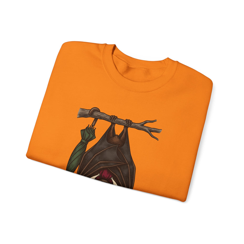 Bat Clipart Sweatshirt Funny Creature Gift Women Doodle Sweatshirt Bat Sweatshirt Humor Fan Cartoon Sweatshirt Beast Graphic Classic Parasol Sweatshirt