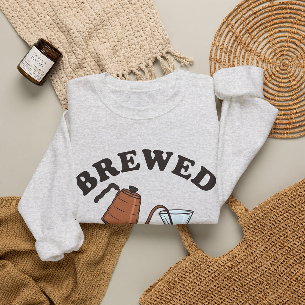 Coffee Maker Sweatshirt Coffee Beverage Gift Women Sketch Sweatshirt Brewer Sweatshirt Coffee Fan Coffee Illustration Design Retro Pour Over Sweatshirt
