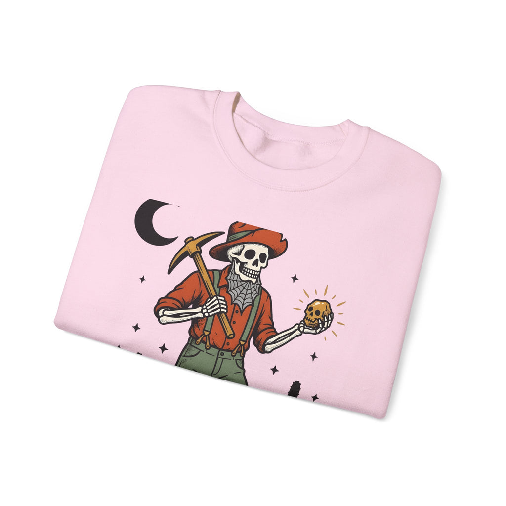 Skull Cowboy Sweatshirt Halloween Cowboy Gift Women Rustic Sweatshirt Sugar Skull Sweatshirt Horror Fan Vintage Sweatshirt Rodeo Graphic Old School Desert