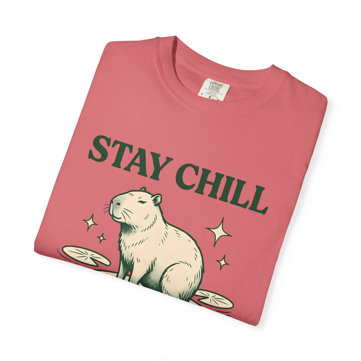 Capybara T-Shirt Capybara Creatures Gift Women Sketch T-Shirt Rodent T-Shirt Capybara Fan Guinea Pig T-Shirt Animal Graphic Cartoon Lotus Leaf
