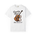 Acoustic Guitar Country Music Prairie Gift Hand Drawn Guitar Country Fan Illustrated Countrywestern T-Shirt
