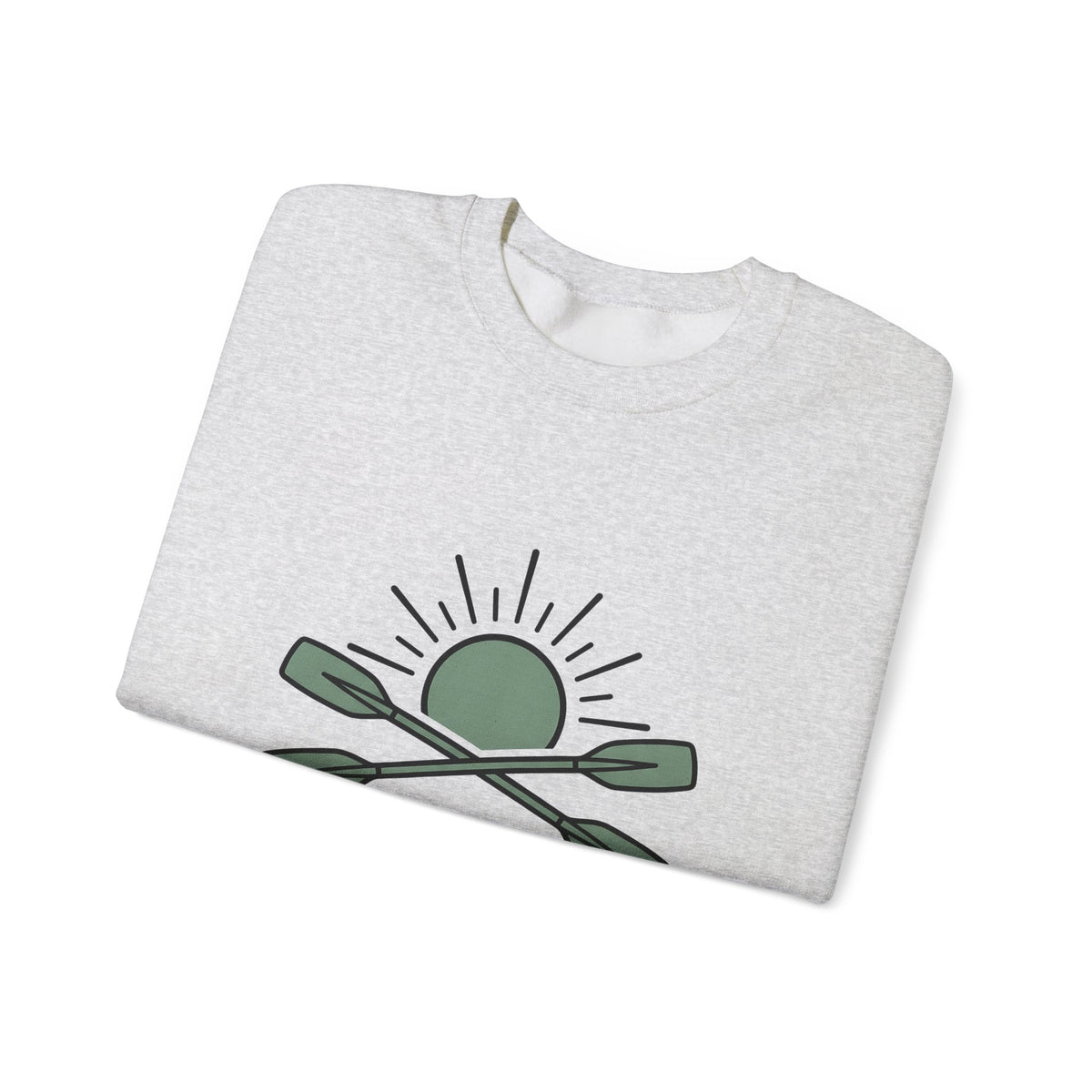Crossed Canoe Paddles Sweatshirt Kayaking Nature Gift Women Hand Drawn Sweatshirt Paddles Sweatshirt Kayaker Enthusiast Illustrated Design Outdoor Graphic