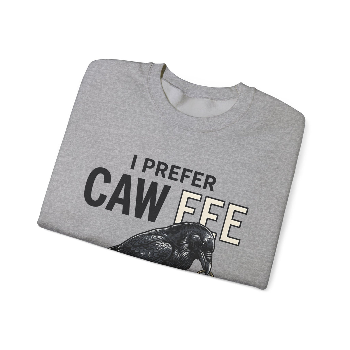 Crow Clock Sweatshirt Funny Espresso Gift Women Retro Sweatshirt Clock Sweatshirt Humor Fan Vintage Sweatshirt Coffee Graphic Sketch Stopwatch Sweatshirt