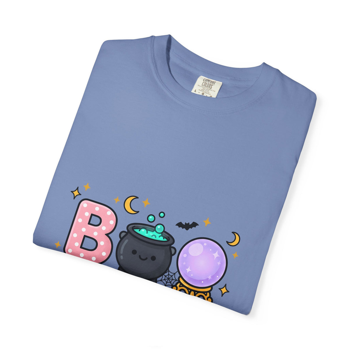 Witch Cauldron Halloween Spellcaster Gift Cute Cauldron Horror Fan Kawaii Warlock Comic Magic Orb T-Shirt