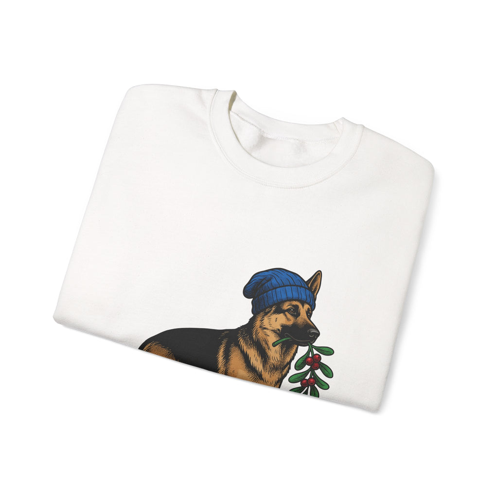 German Shepherd Puppy Sweatshirt Dog Holidays Gift Women Hand Drawn Sweatshirt Alsatian Sweatshirt Dog Fan Illustrated Graphic Sweatshirt Line Art Festive