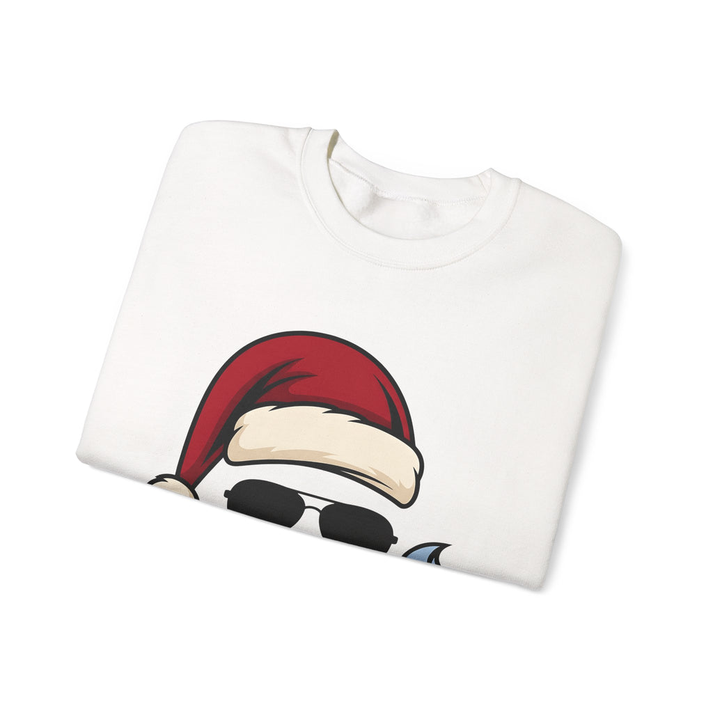 Santa Hat Sunglasses Christmas Humor Gift Cartoon Cool Shades Xmas Fan Funny Retro Smoking Sweatshirt