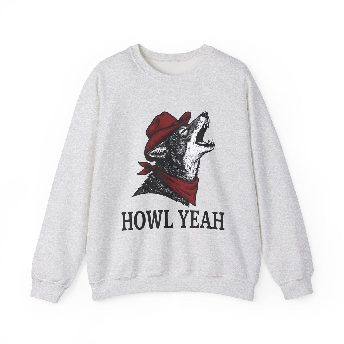 Cowboy Wolf Sweatshirt Cowgirl Western Gift Women Vintage Sweatshirt Werewolf Sweatshirt Cowboy Fan Retro Sweatshirt Rodeo Graphic Hand Drawn Bandana Sweatshirt