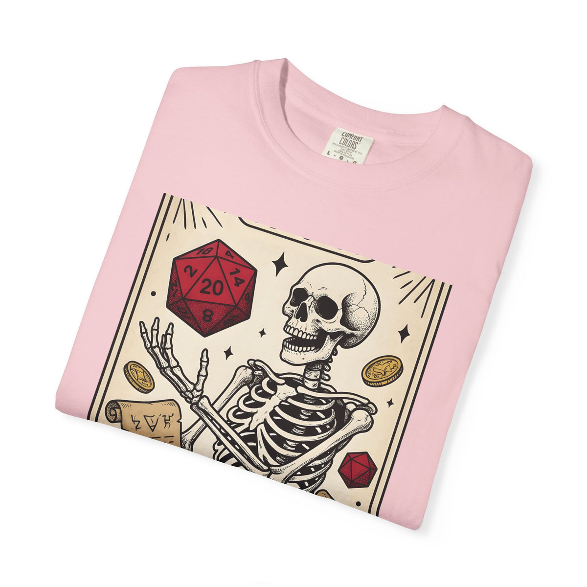 Skull Tarot Card T-Shirt Tabletop Gaming Roleplaying Gift Women Dark T-Shirt Tarot Card T-Shirt Gamer Fan Gothic T-Shirt Rpg Graphic Retro Game