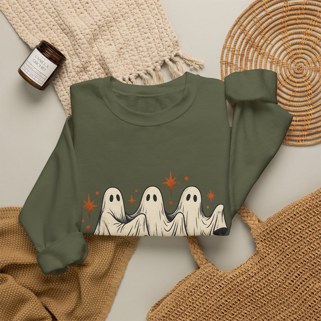 Apparition Skate Sweatshirt Halloween Rollerblade Gift Women Hand Drawn Sweatshirt Skateboard Sweatshirt Spooky Fan Hand Drawn Sweatshirt Inline Skate Graphic