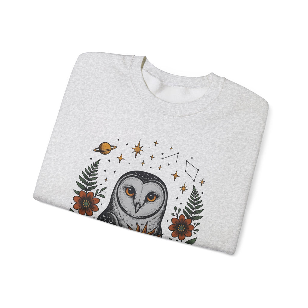 Owl Sun Boho Chic Nature Gift Boho Hoot Bohemian Fan Hippie Environmental Vintage Floral Sweatshirt