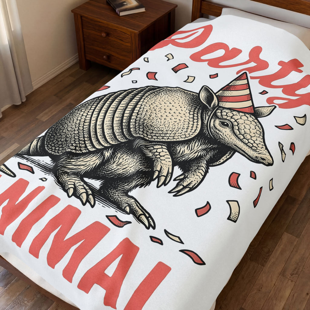Armadillo Birthday Hat Blanket Cowgirl Celebration Gift Women Sketch Blanket Dillo Blanket Cowgirl Fan Drawing Graphic Retro Glitter Blanket
