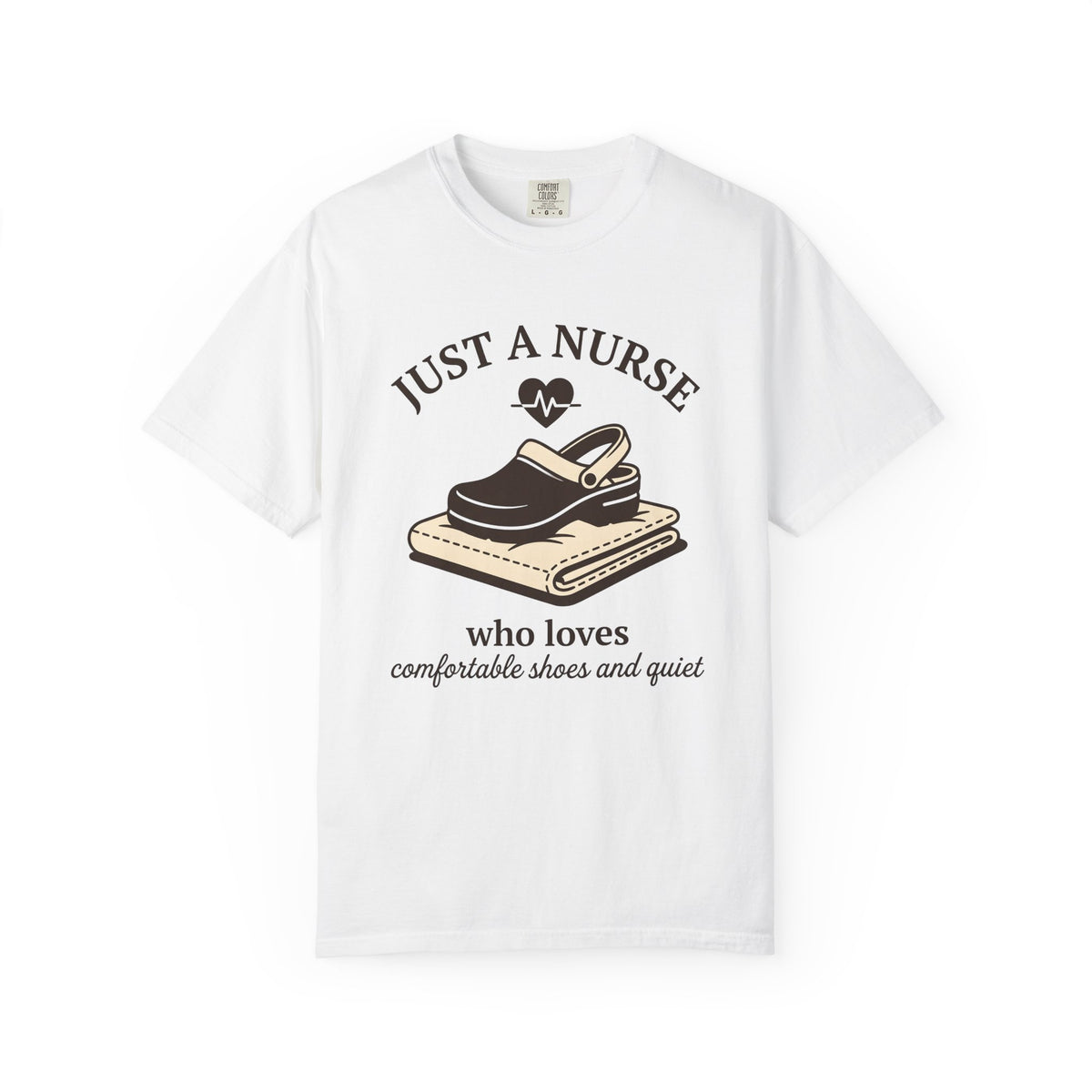 Nursing Shoe T-Shirt Nurses Healthcare Gift Women Line Art T-Shirt Nursing Clog T-Shirt Nurse Enthusiast Illustration Graphic Medical Design Old