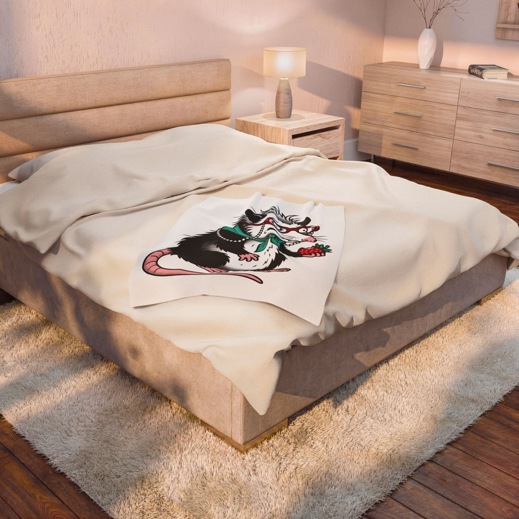 Opossum Possum Wildlife Gift Comic Possum Opossum Fan Opossum Wildlife Blanket