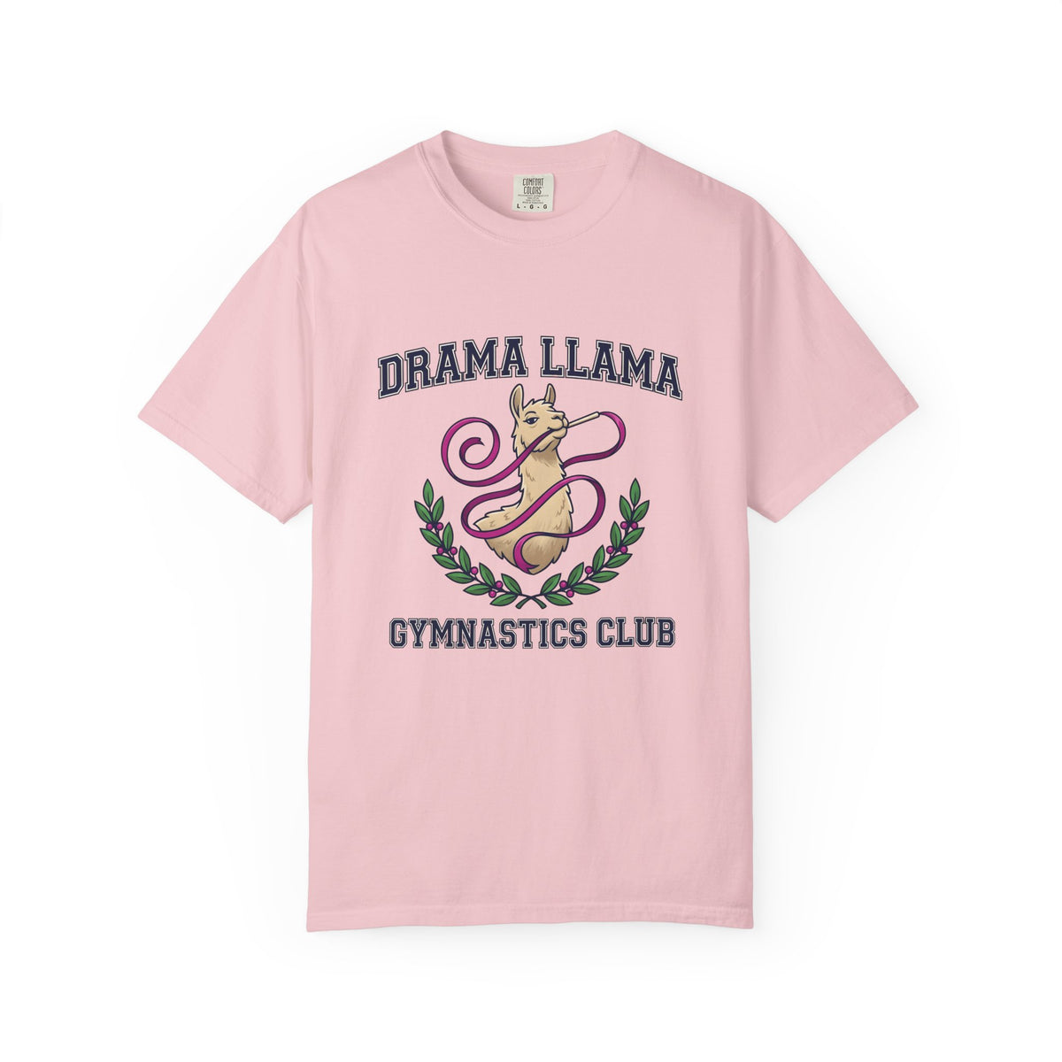 Alpaca Ribbon Gymnastics T-Shirt Gymnastics Wildlife Gift Women Animated T-Shirt Gymnast T-Shirt Gymnastics Enthusiast Cartoon T-Shirt Animal