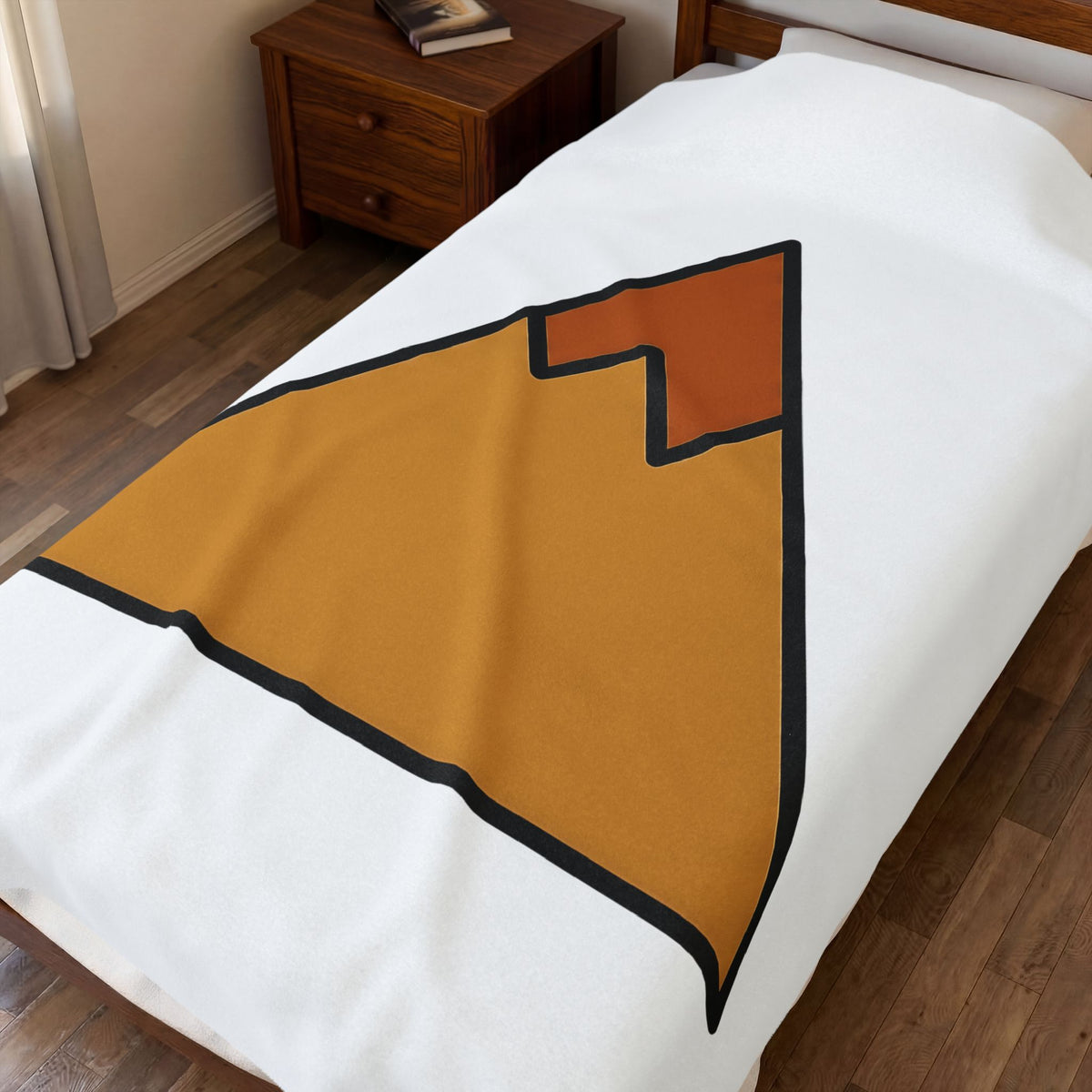 Mountain Nature Outdoors Gift Minimalist Peak Wilderness Enthusiast Simple Adventure Blanket