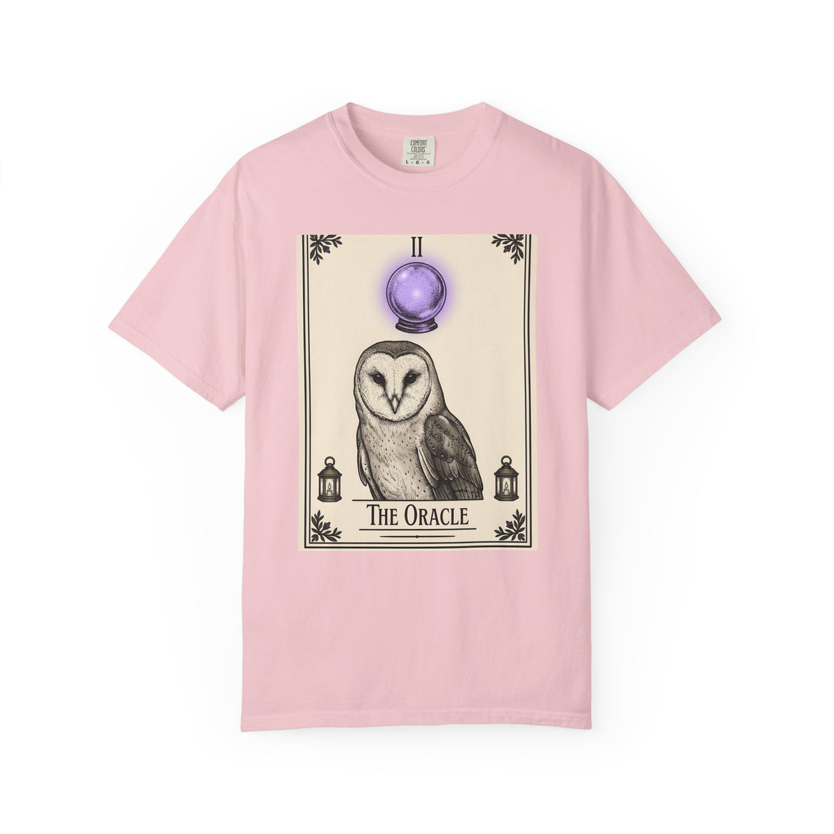 Barn Owl T-Shirt Boho Chic Magic Gift Women Oracle T-Shirt Owl T-Shirt Bohemian Fan Mystic T-Shirt Magical Graphic Hand Drawn Glass Sphere T-Shirt