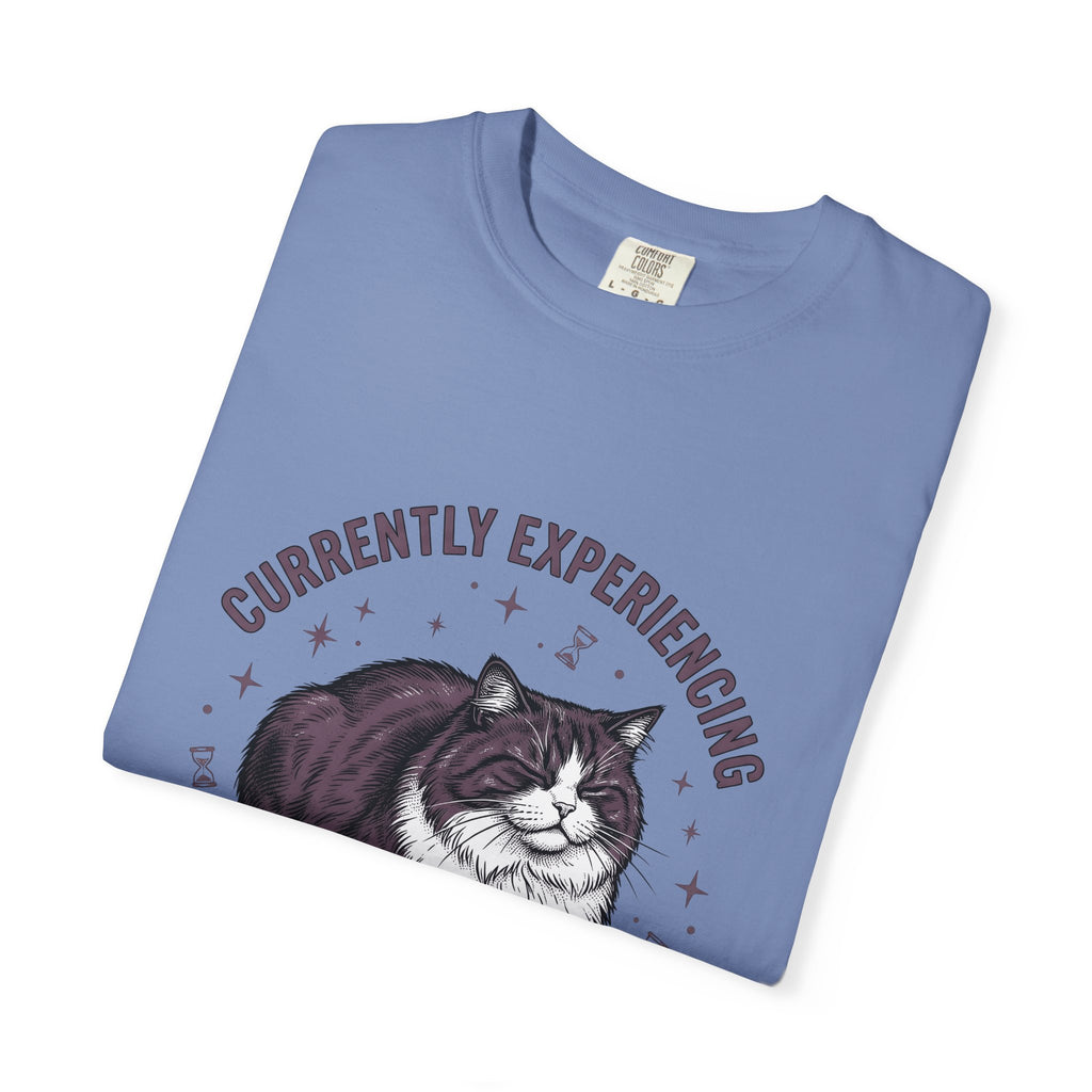 Fluffy Cat Cat Humor Gift Hand Drawn Kitten Cat Fan Feline Funny Vintage Stars T-Shirt