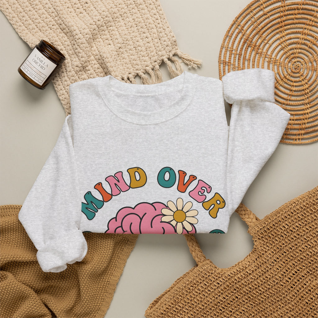 Brain Flower Sweatshirt Teacher Mental Health Gift Women Groovy Sweatshirt Mind Bloom Sweatshirt Educator Enthusiast Psychedelic Sweatshirt Wellness Graphic