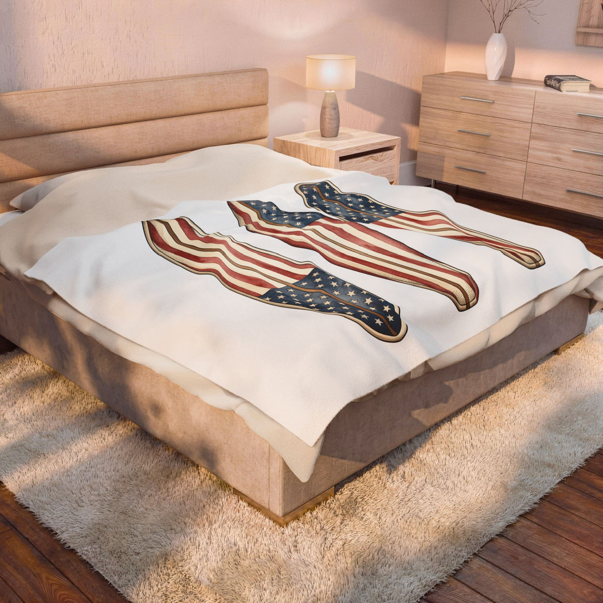Usa Flag Surfboards Blanket 4th Of July Coast Gift Women Brush Stroke Blanket Surfboard Blanket Independence Day Fan Painted Blanket Coastal