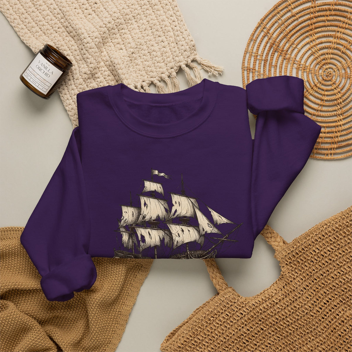 Capybara Boat Sweatshirt Capybara Wildlife Gift Women Retro Sweatshirt Rodent Sweatshirt Capybara Fan Vintage Sweatshirt Animal Graphic Sketch Cattails Sweatshirt