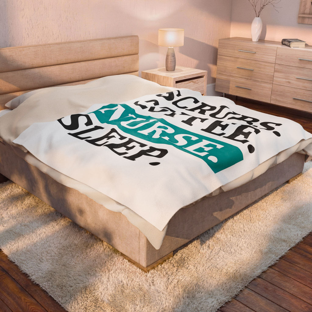 Coffee Cup Blanket Nurse Humor Gift Women Modern Blanket Blanket Blanket Rn Fan Contemporary Blanket Funny Graphic Minimalist Teal Highlight Blanket