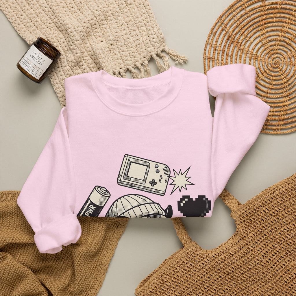 Possum Beanie Sweatshirt Funny Gaming Gift Women Comic Sweatshirt Opossum Sweatshirt Humor Fan Cartoon Sweatshirt Gamer Graphic Vintage Retro Game Console