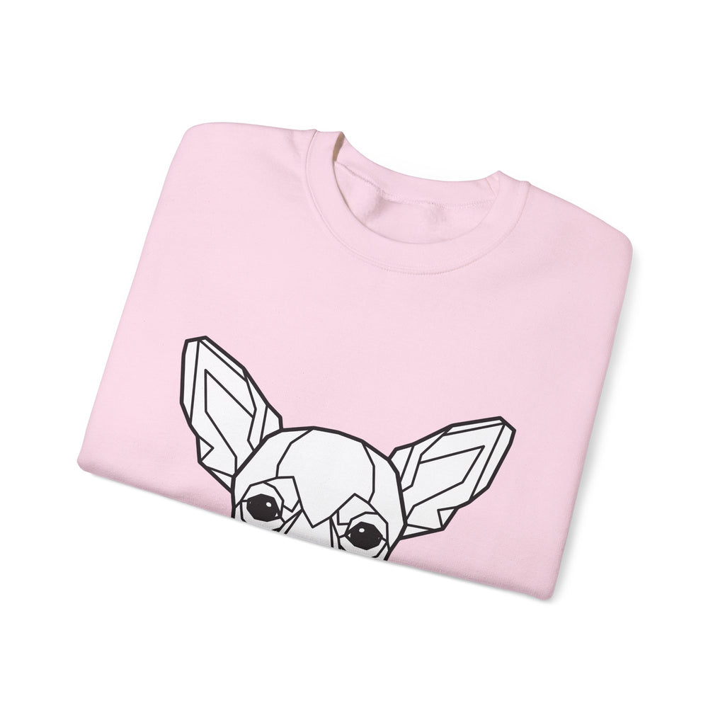 Chihuahua Puppy Sweatshirt Dog Animal Gift Women Abstract Sweatshirt Puppy Sweatshirt Dog Fan Canine Graphic Dog Illustration Line Art Head Sweatshirt