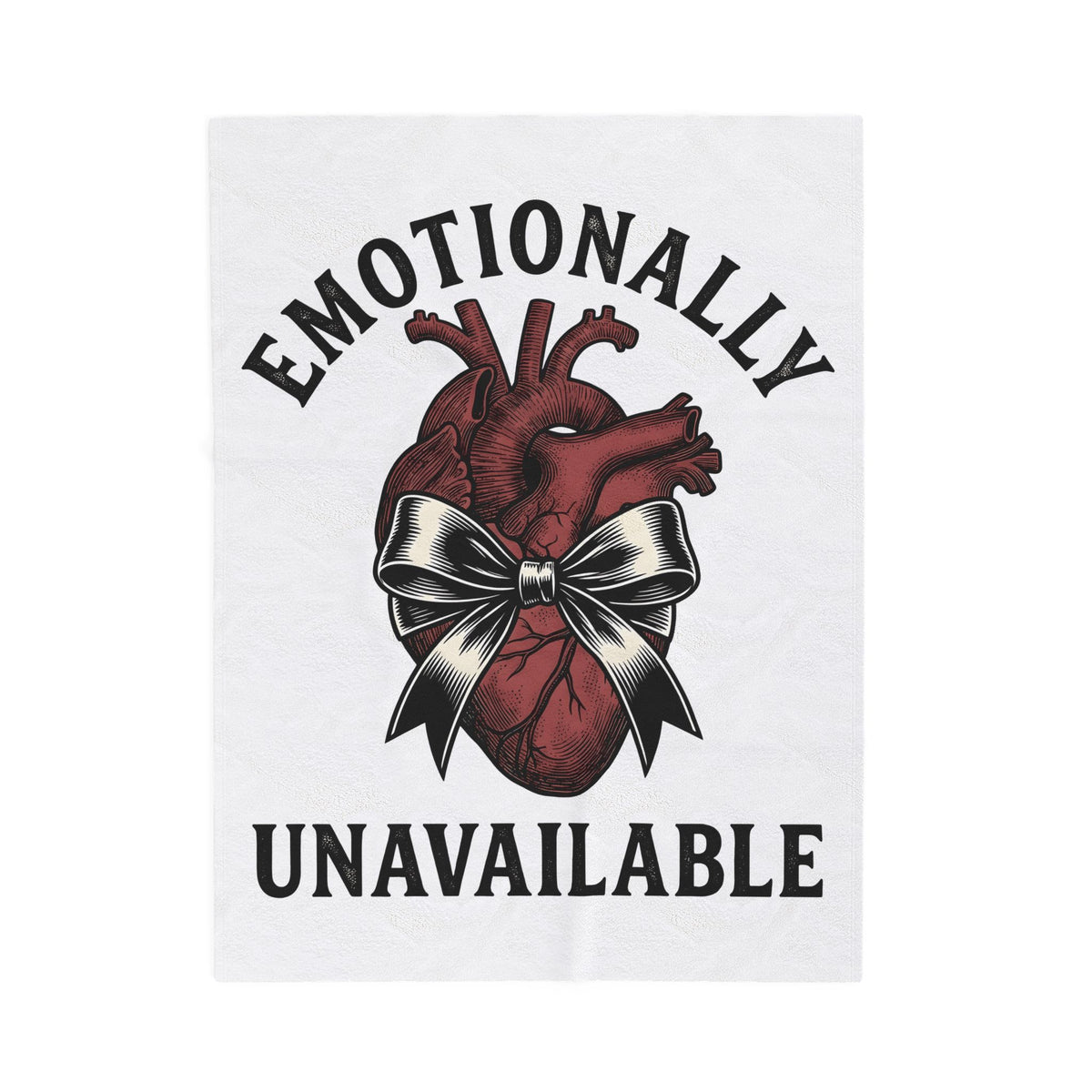 Anatomical Heart Blanket Halloween Dark Humor Gift Women Gothic Blanket Heart Blanket Horror Fan Macabre Blanket Sarcastic Graphic Vintage Bow