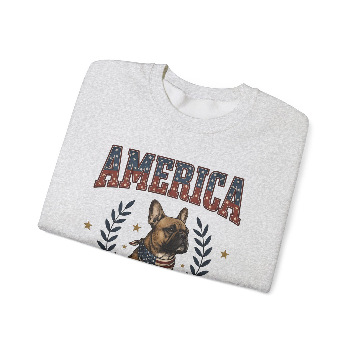 French Bulldog Sweatshirt America Patriotic Gift Women Vintage Sweatshirt Bouledogue Sweatshirt American Fan Retro Illustration Graphic Retro Stars Sweatshirt