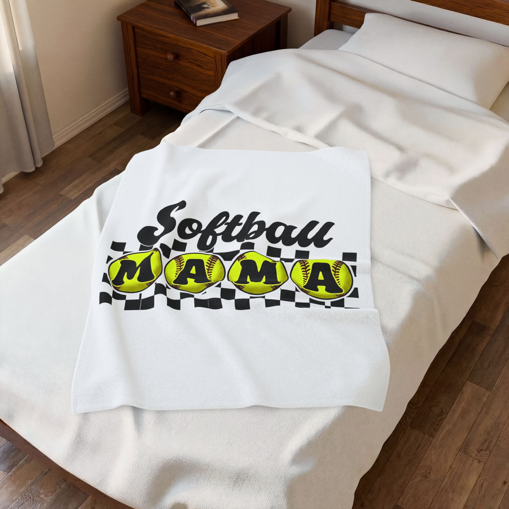 Softball Balls Blanket Softball Mom Competition Gift Women Minimalist Blanket Softballs Blanket Mom Fan Simple Blanket Competitive Graphic