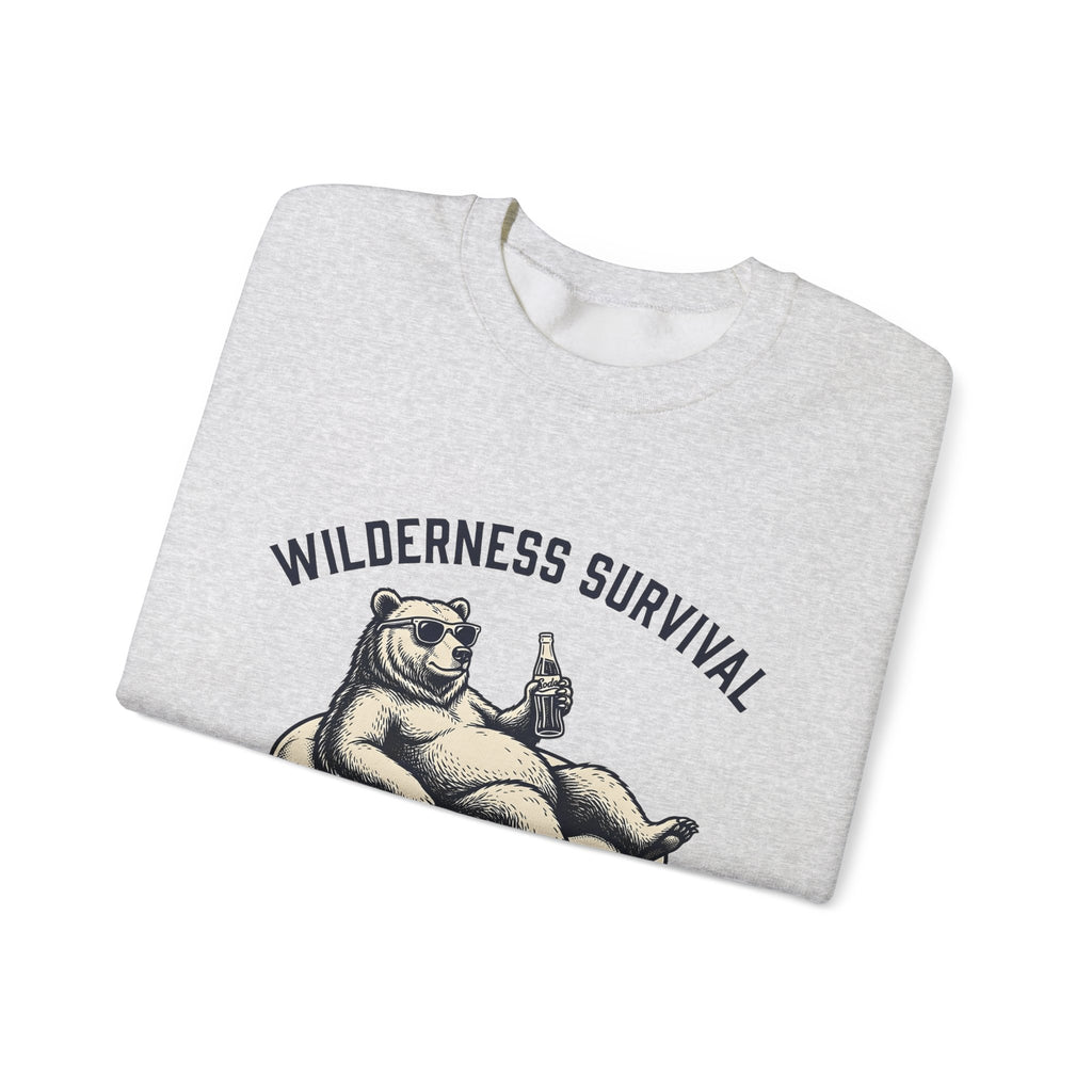 Bear Pool Float Sweatshirt Camping Joke Gift Women Retro Sweatshirt Inflatable Sweatshirt Camper Fan Vintage Sweatshirt Pun Graphic Sketch Shades Sweatshirt