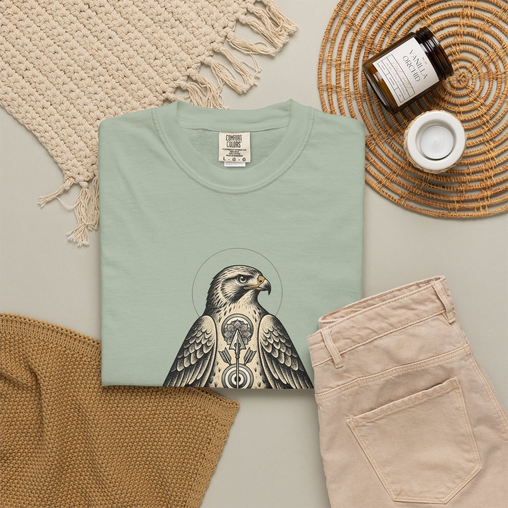 Eagle Design T-Shirt Sports Wildlife Gift Women Tribal T-Shirt Bald Eagle T-Shirt Athlete Fan Native T-Shirt Wildlife Graphic Classic Spear T-Shirt